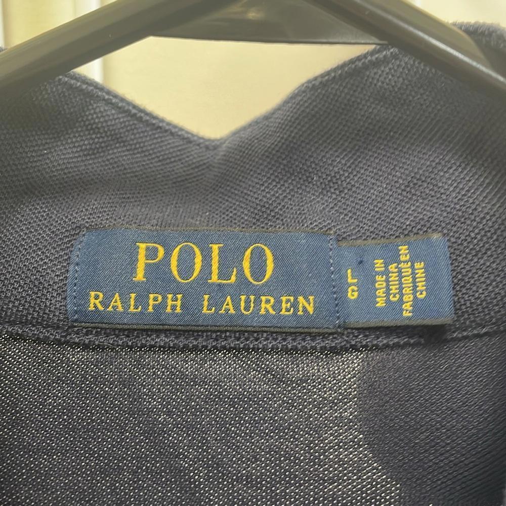 Ralph Lauren - Quarter Zip Up Pullover Sweat Shirt - Navy - L - Picture 3 of 10